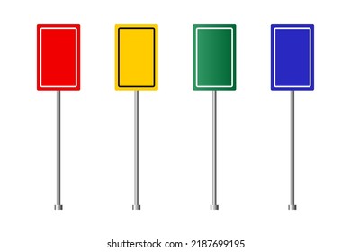 Set of road signs, Traffic signs on white background. traffic sign vector.
