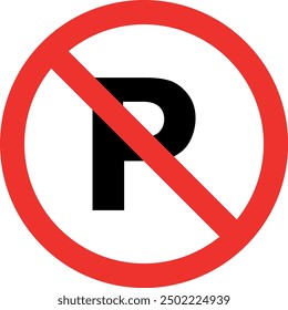 Conjunto de señales de tráfico Vector, Señales de tráfico sobre fondo blanco, Parada, Sin entrada, Aparcamiento, Sin aparcamiento