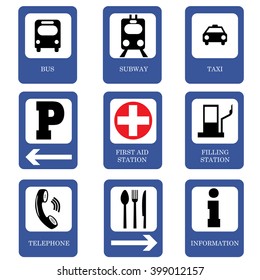 Set of road traffic signs