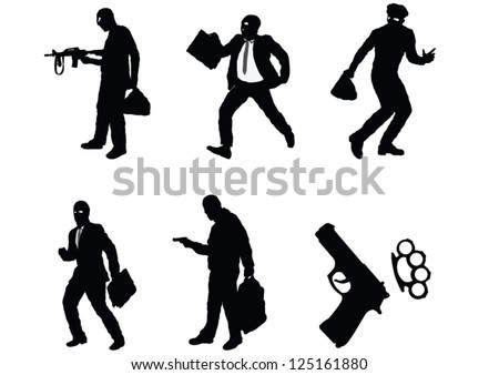 The set of Robber silhouette