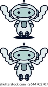 um conjunto de ícones robóticos