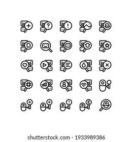 Satz von Robotersuchen und Suchmaschine für Stilsymbolen und Illustrationen von Webseiten - Vektorgrafik