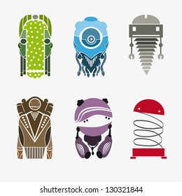 Set of robots, vector illustration