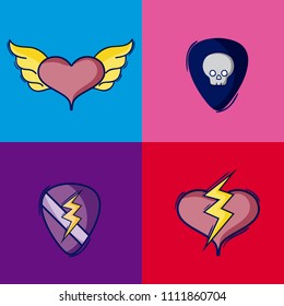 Set of rock icons