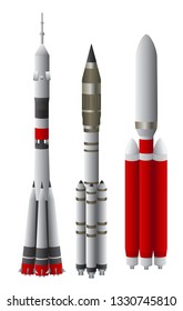 Set of rocket graphic vector