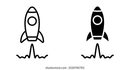 Set of Rocket icons. for mobile concept and web design. vector illustration on white background