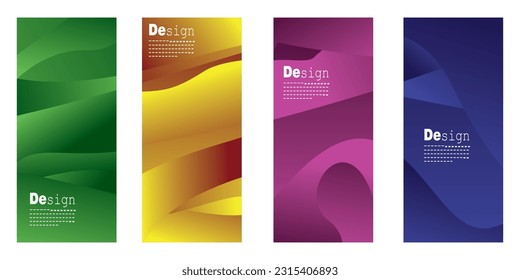 Set rollup banner template creative 
design, abstract gradient background	