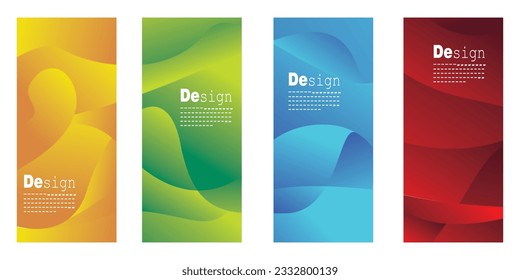 Set rollup banner template creative design, abstract gradient background, suitable for cover, poster, website, business brochure, flyer, design vertical template, cover, presentation