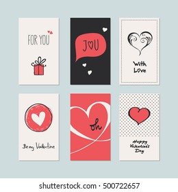 set of romantic cards