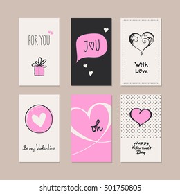 set of romantic cards