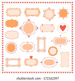 Set romantic frames