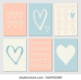 A set of romantic greeting cards.