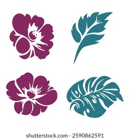 Set of Romantic Natural Fresh Leaf Flower Floral Florist Decoration