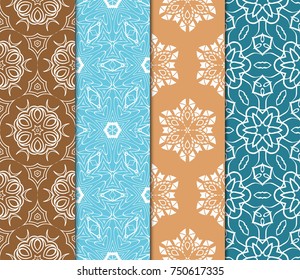 set of romantic seamless geometric pattern. vector illustration. for interior wallpaper, holiday background, fabric print