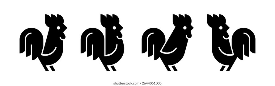Conjunto do logotipo do Galo. Design de ícones. Elementos do modelo
