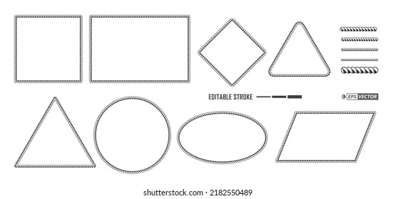 set of rope frame isolated