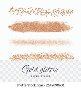 Juego de pincel de brillo de oro rosa 
