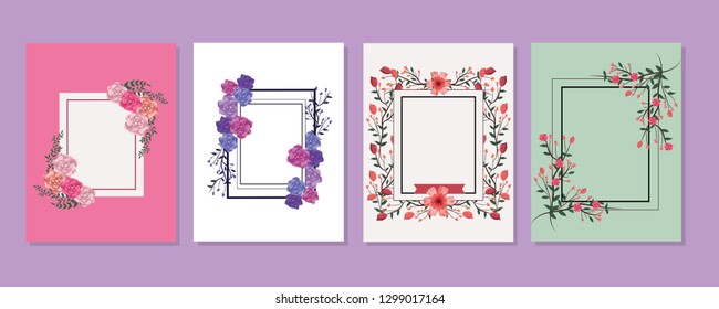 set of roses frame