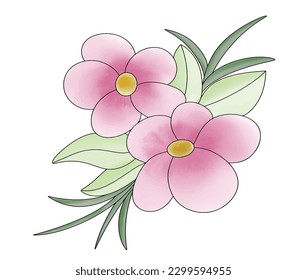 Set of roses , peony, hydrangea flower, tropical leaves vector garland wedding bouquet.Eucalyptus, greenery.Floral pastel watercolor style.Spring bouquet.