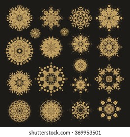 Set of rosettes-snowflake