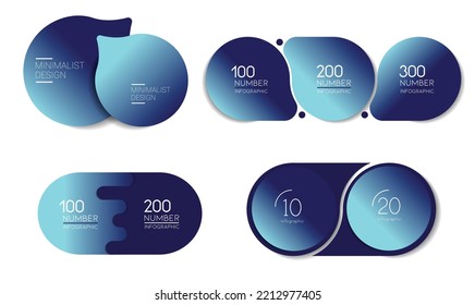 Set of roud cirles schemes, diagrams. One, two, three, four infographic template.