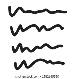 Set of rough hand drawn, handmade elements EPS Vector