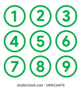 Set Round 19 Numbers Icon Vector Stock Vector (Royalty Free) 1404114476 ...