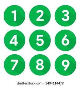 Set Round 19 Numbers Icon Vector Stock Vector (Royalty Free) 1404114479 ...