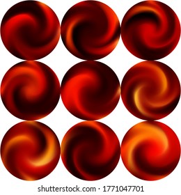 Rund abstrakte abstrakte Hintergründe. Kreativer Retro-Stil aus dem 80. Jahrhundert. Trendy soft color effect. Rote, glatte, elegante und leicht bearbeitbare moderne Farbverlauf-Vorlagen.