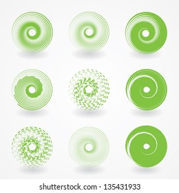 set of round abstract icons. eps10