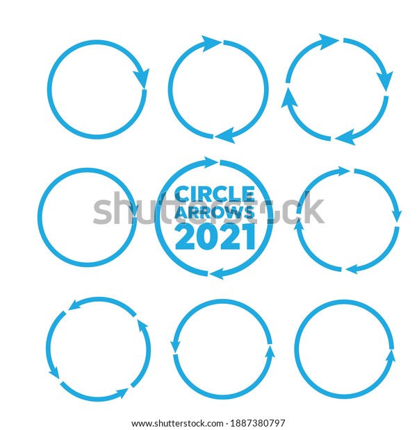 Set\
of round arrows. Arrows business infographic vector\
