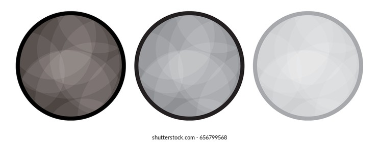 Set of round backgrounds, with space for your text. Vector illustration.