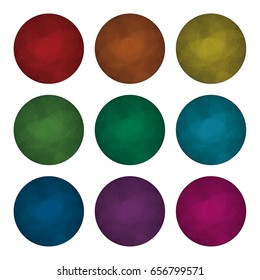 Set of round backgrounds, with space for your text. Vector illustration.