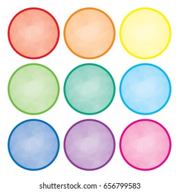 Set of round backgrounds, with space for your text. Vector illustration.