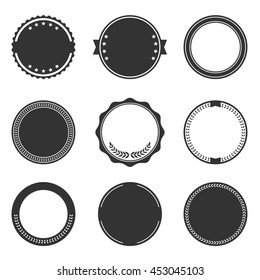 Set Of Round Badge Shape