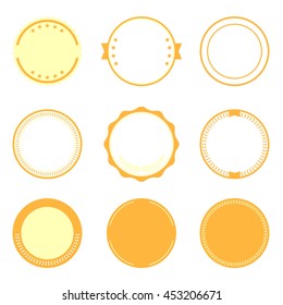 Set of Round badge shape