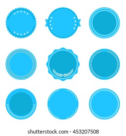 Set Round Badge Shape Stock Vector (Royalty Free) 453207508 | Shutterstock