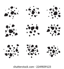 Set of round blob isolated for decoration vector illustration on white background.