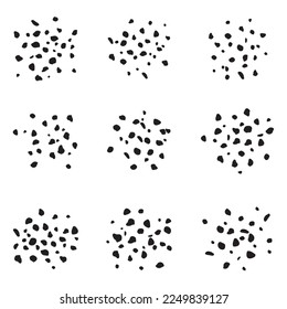 Set of round blob isolated for decoration vector illustration on white background.