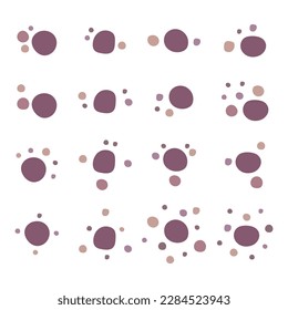 Set of round blob isolated for decoration vector illustration on white background.