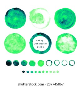 Set of round brush patterns/ Hand drawn vector texture/ Design elements