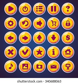 Set round buttons for web video game