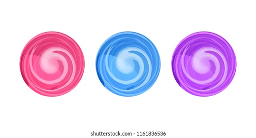 Set of round candy