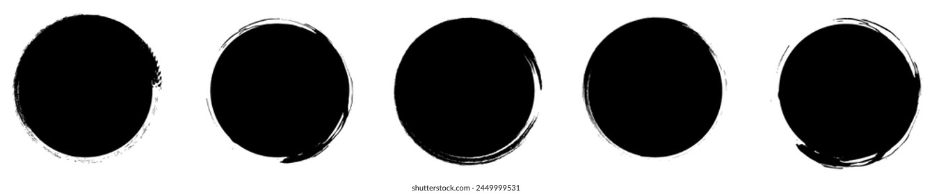 Set of round circle frames. Vector illustration
