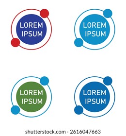 Set of round and circle logotypes. Template for your design.