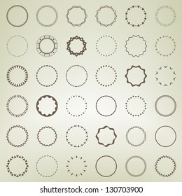 Set Of Round And Circle Ornament Patterns As Copyspace Design Eps10 Vector Element Set Collection