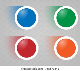 Set of round color buttons.