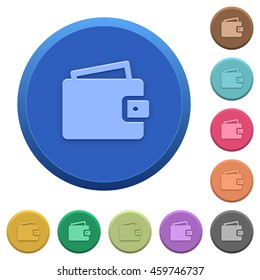 Set of round color embossed wallet buttons