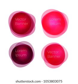 Set of round colorful vector shapes. Abstract vector banners. Design elements. Vector illustration.