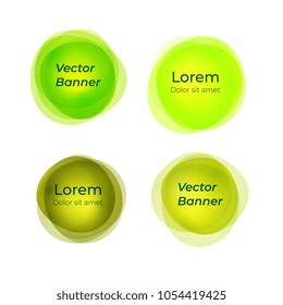 Set of round colorful vector shapes. Abstract vector banners. Design elements. Vector illustration.